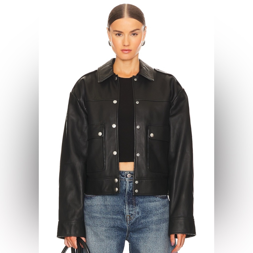GRLFRND Black Leather Jacket